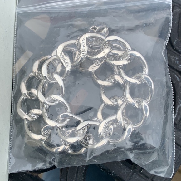 🆕 Linea by Louis Dell’olio Link Earring Set Silver Gunmetal & Goldtone Clip on - Picture 6 of 7